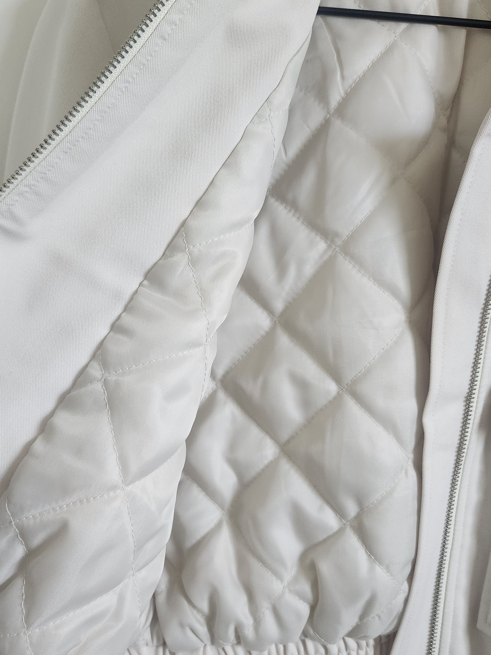 Jason Wu Light Cream Cropped Bomber Jacket - Picture 3 of 7